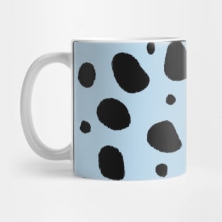 Light Blue and Black Cheetah Print Animal Print Mug